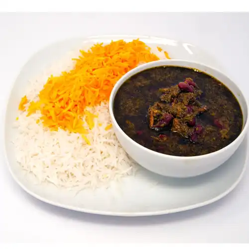 چلو خورشت قرمه سبزی