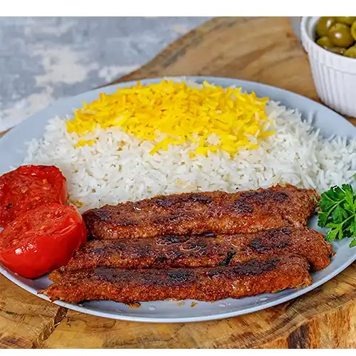 چلو کباب تابه ای